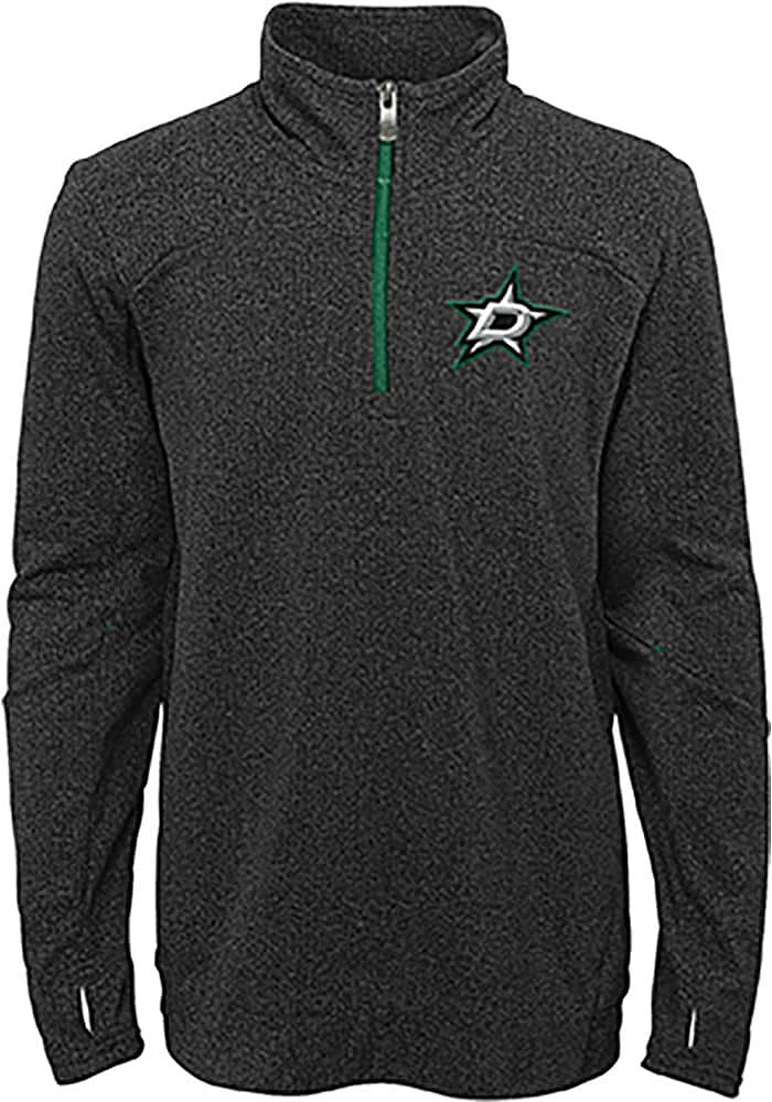 Dallas Stars Boys Black Polymer Long Sleeve Qtr Zip