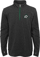 Dallas Stars Boys Black Polymer Long Sleeve Qtr Zip