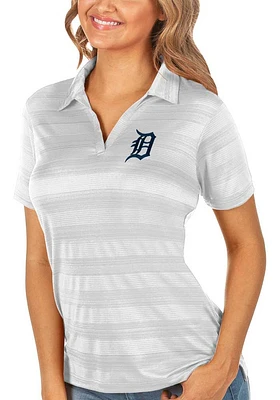 Antigua Detroit Tigers Womens Compass Short Sleeve Polo Shirt