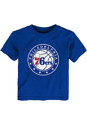 Philadelphia 76ers Toddler Blue Logo Short Sleeve T-Shirt