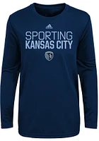 Sporting Kansas City Toddler Navy Blue Locker Stacked Long Sleeve T-Shirt