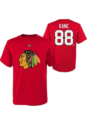 Patrick Kane Chicago Blackhawks Youth Red Name and Number Player Tee