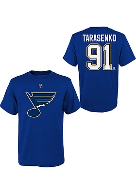 Vladimir Tarasenko St Louis Blues Youth Blue Name and Number Player Tee