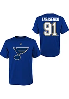 Vladimir Tarasenko St Louis Blues Youth Blue Name and Number Player Tee