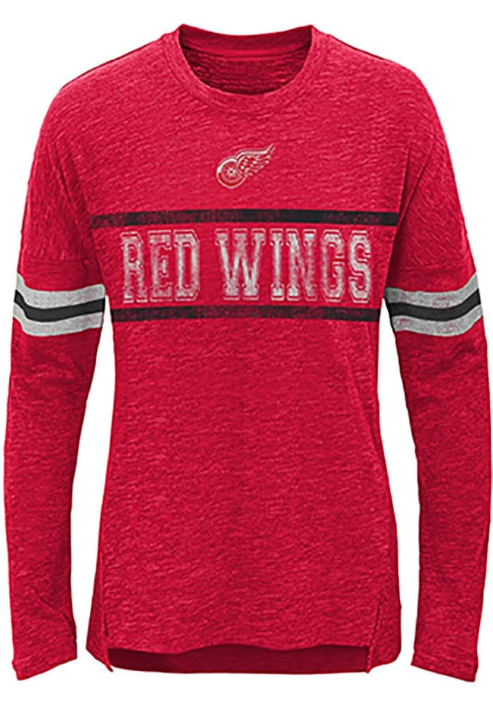 Detroit Red Wings Girls Pacesetter Long Sleeve T-shirt
