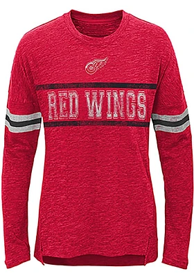 Detroit Red Wings Girls Pacesetter Long Sleeve T-shirt