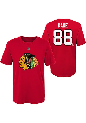 Patrick Kane  Chicago Blackhawks Boys Red Player Short Sleeve T-Shirt