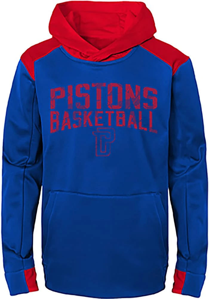 Detroit Pistons Boys Blue Off The Court Long Sleeve Hooded Sweatshirt