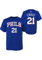 Joel Embiid Philadelphia 76ers Boys Name and Number Short Sleeve T-Shirt
