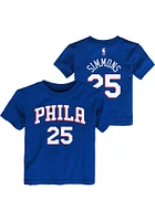 Ben Simmons Philadelphia 76ers Toddler Blue Name and Number Short Sleeve Player T Shirt