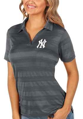 Antigua New York Yankees Womens Compass Short Sleeve Polo Shirt