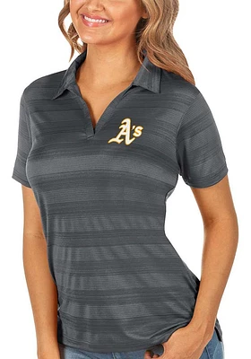 Antigua Oakland Athletics Womens Compass Short Sleeve Polo Shirt