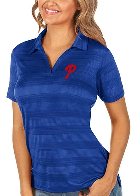 Antigua Philadelphia Phillies Womens Compass Short Sleeve Polo Shirt