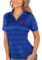 Antigua Philadelphia Phillies Womens Compass Short Sleeve Polo Shirt