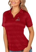 Antigua St Louis Cardinals Womens Compass Short Sleeve Polo Shirt