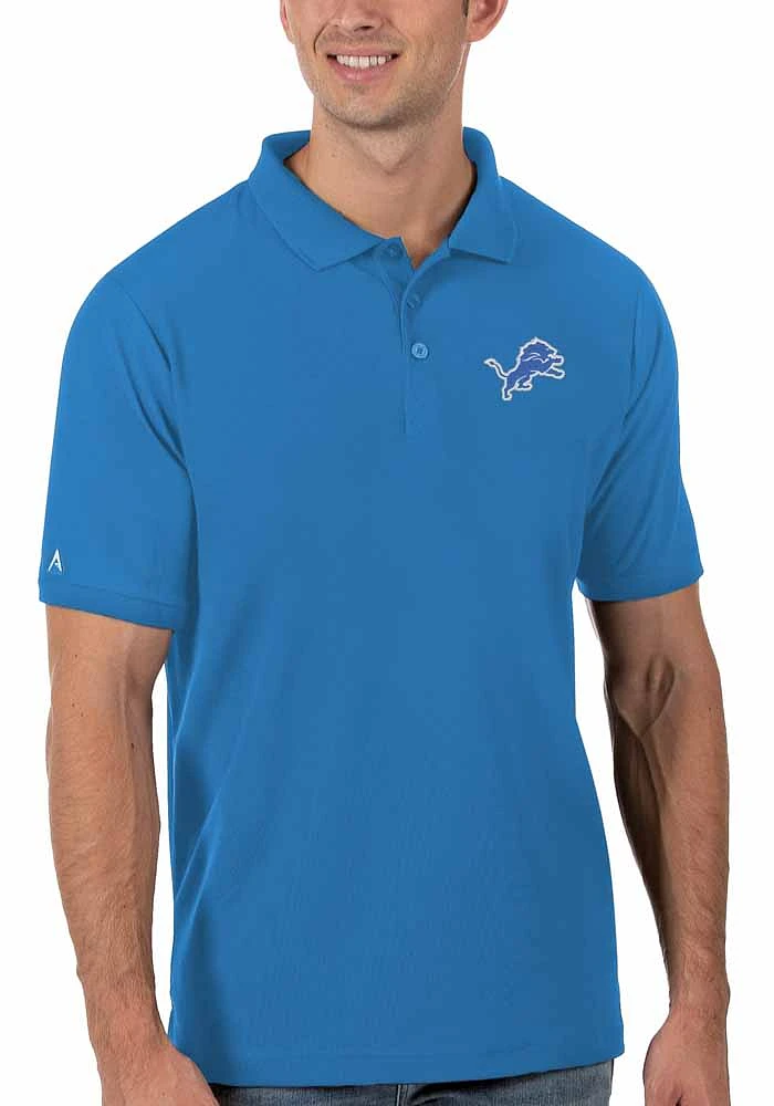 Antigua Detroit Lions Mens Legacy Pique Short Sleeve Polo