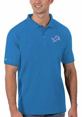 Antigua Detroit Lions Mens Legacy Pique Short Sleeve Polo