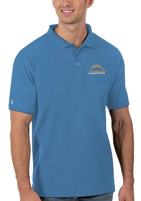 Antigua Los Angeles Chargers Mens Legacy Pique Short Sleeve Polo