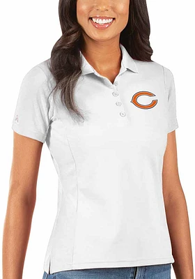 Antigua Chicago Bears Womens Legacy Pique Short Sleeve Polo Shirt