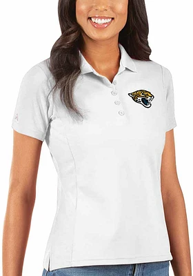 Antigua Jacksonville Jaguars Womens Legacy Pique Short Sleeve Polo Shirt