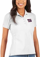 Antigua New York Giants Womens Legacy Pique Short Sleeve Polo Shirt