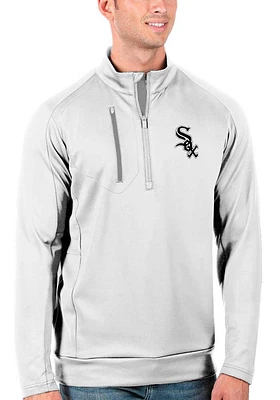Antigua Chicago White Sox Mens Generation Long Sleeve Qtr Zip Pullover