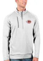 Antigua Cincinnati Reds Mens Generation Long Sleeve Qtr Zip Pullover