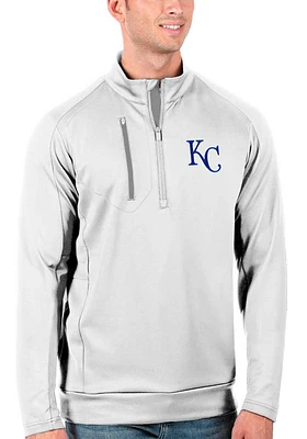 Antigua Kansas City Royals Mens Generation Long Sleeve Qtr Zip Pullover