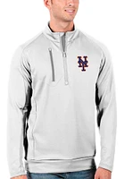 Antigua New York Mets Mens Generation Long Sleeve Qtr Zip Pullover