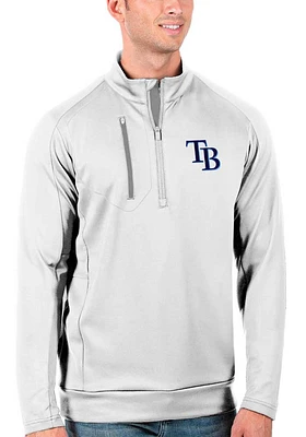 Antigua Tampa Bay Rays Mens Generation Long Sleeve Qtr Zip Pullover