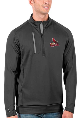 Antigua St Louis Cardinals Mens Generation Long Sleeve Qtr Zip Pullover