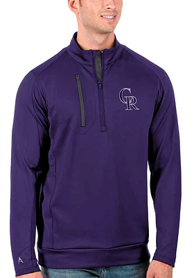 Antigua Colorado Rockies Mens Generation Long Sleeve Qtr Zip Pullover