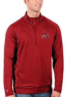 Antigua St Louis Cardinals Mens Red Generation Long Sleeve Qtr Zip Pullover