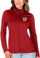 Antigua Washington Nationals Womens Red Generation Light Weight Jacket