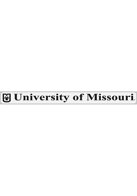 Missouri Tigers 2x19 White Missouri Auto Strip - White