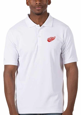 Antigua Detroit Red Wings Mens Legacy Pique Short Sleeve Polo