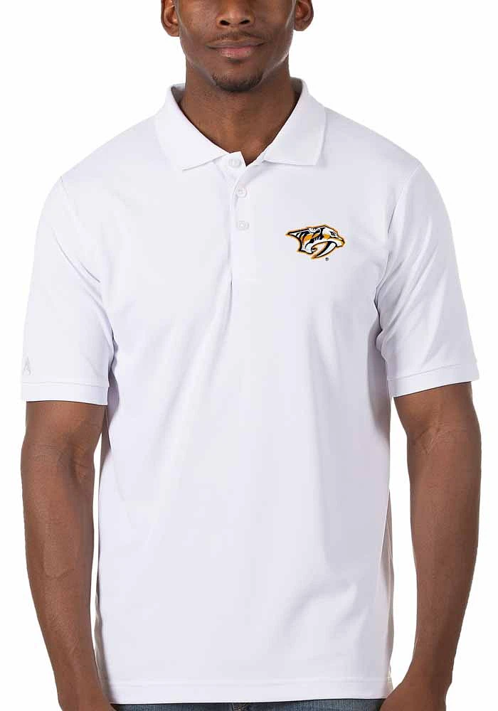 Antigua Nashville Predators Mens Legacy Pique Short Sleeve Polo