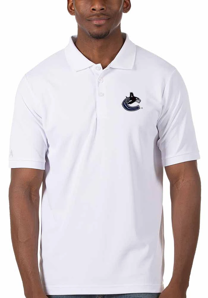 Antigua Vancouver Canucks Mens Legacy Pique Short Sleeve Polo