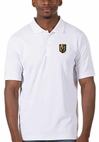 Antigua Vegas Golden Knights Mens Legacy Pique Short Sleeve Polo