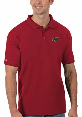 Antigua Minnesota Wild Mens Legacy Pique Short Sleeve Polo