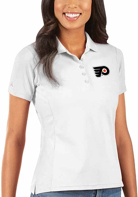 Antigua Philadelphia Flyers Womens Legacy Pique Short Sleeve Polo Shirt