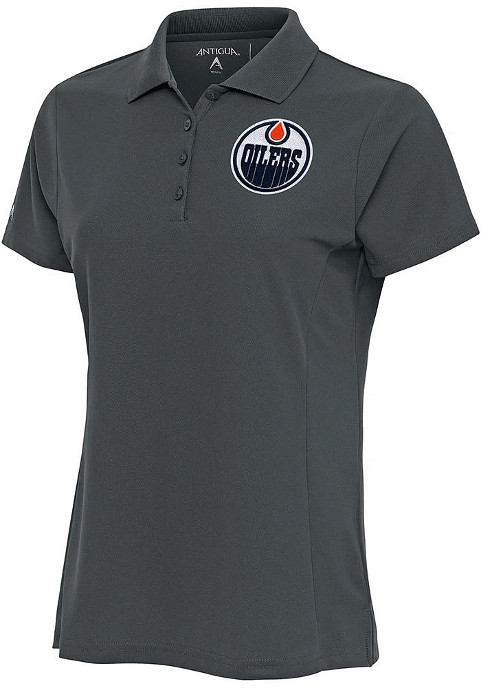 Antigua Edmonton Oilers Womens Legacy Pique Short Sleeve Polo Shirt