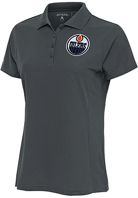 Antigua Edmonton Oilers Womens Legacy Pique Short Sleeve Polo Shirt