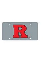 Rutgers Scarlet Knights Silver Letter Logo Car Accessory License Plate