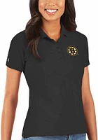 Antigua Boston Bruins Womens Legacy Pique Short Sleeve Polo Shirt