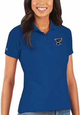 Antigua St Louis Blues Womens Legacy Pique Short Sleeve Polo Shirt