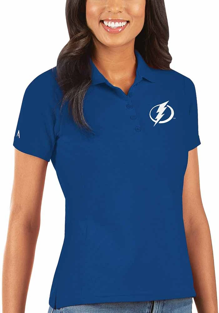 Antigua Tampa Bay Lightning Womens Legacy Pique Short Sleeve Polo Shirt
