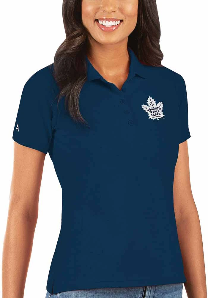 Antigua Toronto Maple Leafs Womens Legacy Pique Short Sleeve Polo Shirt