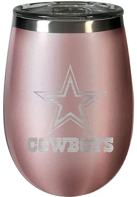 Dallas Cowboys 10oz Rose Gold Stemless Wine Stainless Steel Stemless - Pink