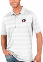 Antigua Columbus Blue Jackets Mens Compass Short Sleeve Polo